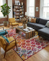 Trellis Mosaic Collection Area Rug -  Pergolatown (Multi) Rectangle Multi  lifestyle 13