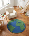 Whimsy Wonders Wool Collection Area Rug -  Island Round Blue and Green  lifestyle 8