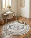 Cambridge Classics Collection Area Rug -  Pembroke (Cream) Round Cream  lifestyle 76