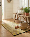 Coastal Haven Striped Jute Collection Area Rug - Marina Rectangle Yellow and Navy  lifestyle 32
