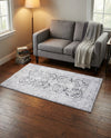 Heritage Elegance Collection Area Rug -  Miramar Rectangle Charcoal  lifestyle 21