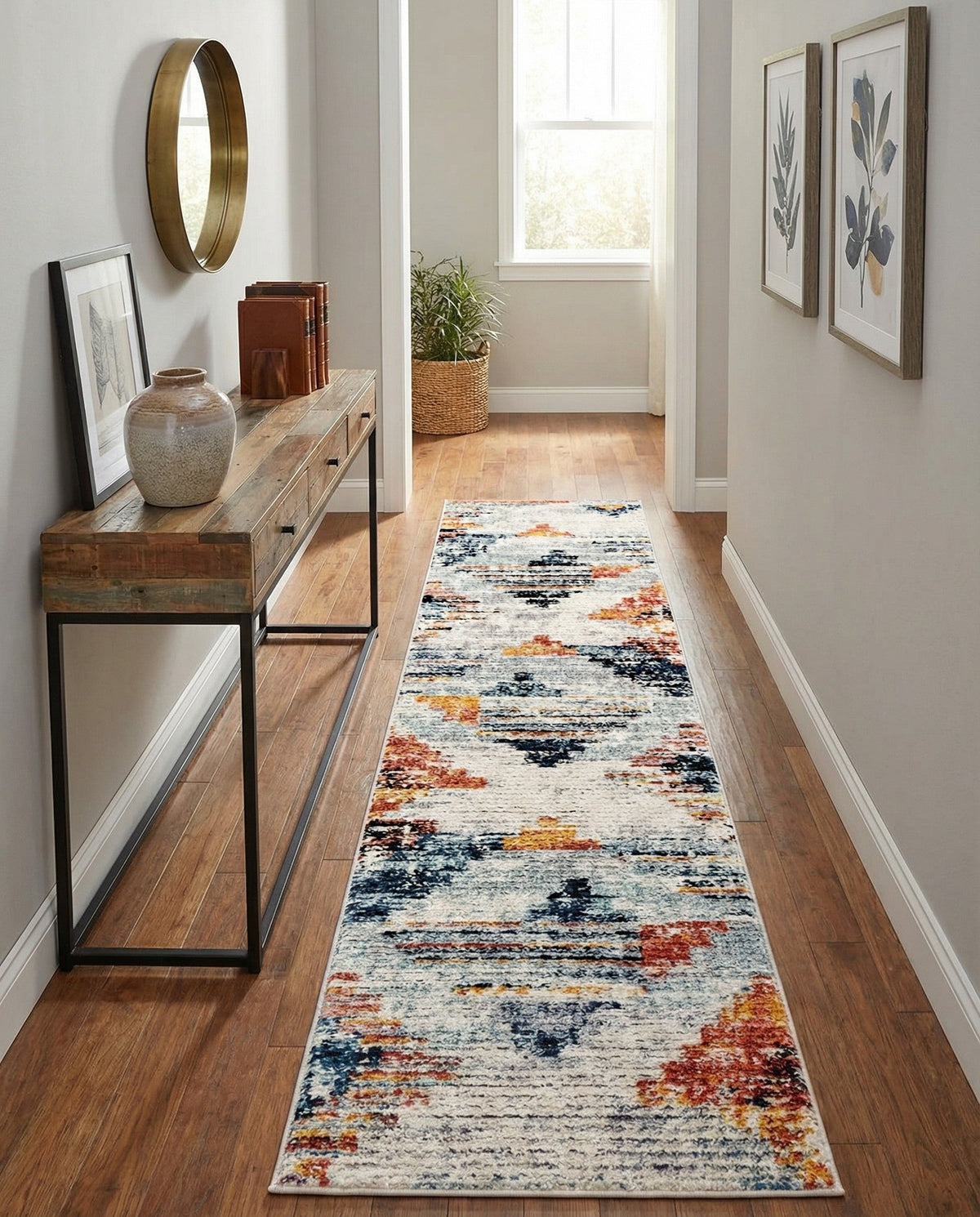 Santa Fe Trails Collection Area Rug -  Arroyo Runner Multi  lifestyle 93