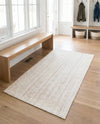 Woven Seaside Jute Collection Area Rug - Savannah (White) Rectangle White  lifestyle 11