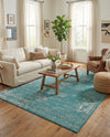 Riviera Elegance Collection Area Rug - Antibes (Turquoise) Rectangle Turquoise  lifestyle 18