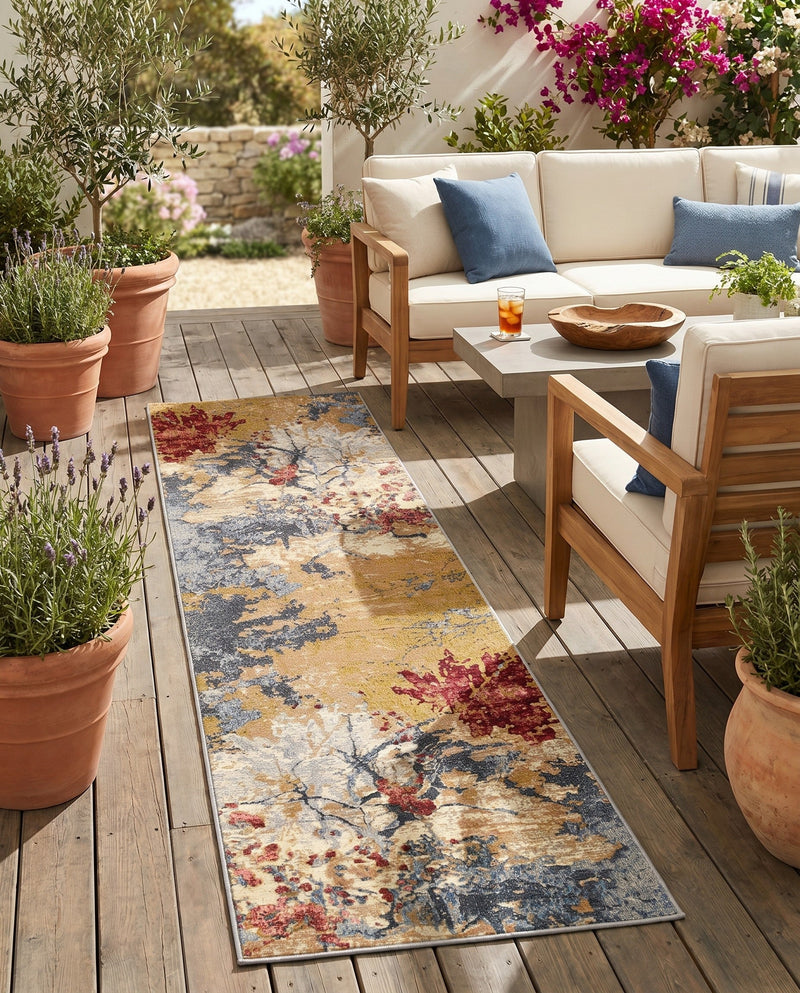 Urban Terrace Collection Area Rug -  Alcove Runner Multi  lifestyle 60