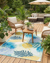 Seaside Blooms Collection Area Rug -  Sunkiss Rectangle Multi  lifestyle 19
