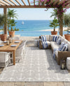 Seaside Haven Rugs Collection Area Rug - Sapphire (Gray) Rectangle Gray  lifestyle 27