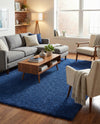 Solid Shag Seaside Collection Area Rug - Azure Cove (Navy Blue) Rectangle Navy Blue  lifestyle 27