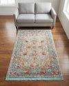Caribbean Breeze Collection Area Rug -  Xcalak Rectangle Light Blue  lifestyle 17