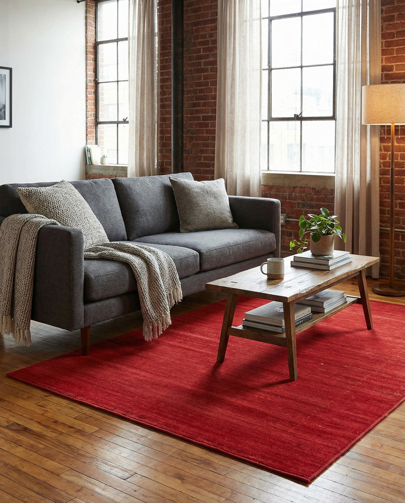 Soho Elegance Collection Area Rug - Chelsea (Burgundy) Rectangle Burgundy  lifestyle 7