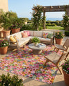 Seaside Blooms Collection Area Rug -  Marseilles Rectangle Multi  lifestyle 52