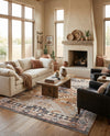 Desert Modern Eco Rug Series Collection Area Rug -  Navajo Rectangle Khaki Gray  lifestyle 13