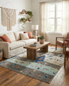 Colorburst Oasis Collection Area Rug -  Mosaic Rectangle Ivory Gray Blue  lifestyle 6