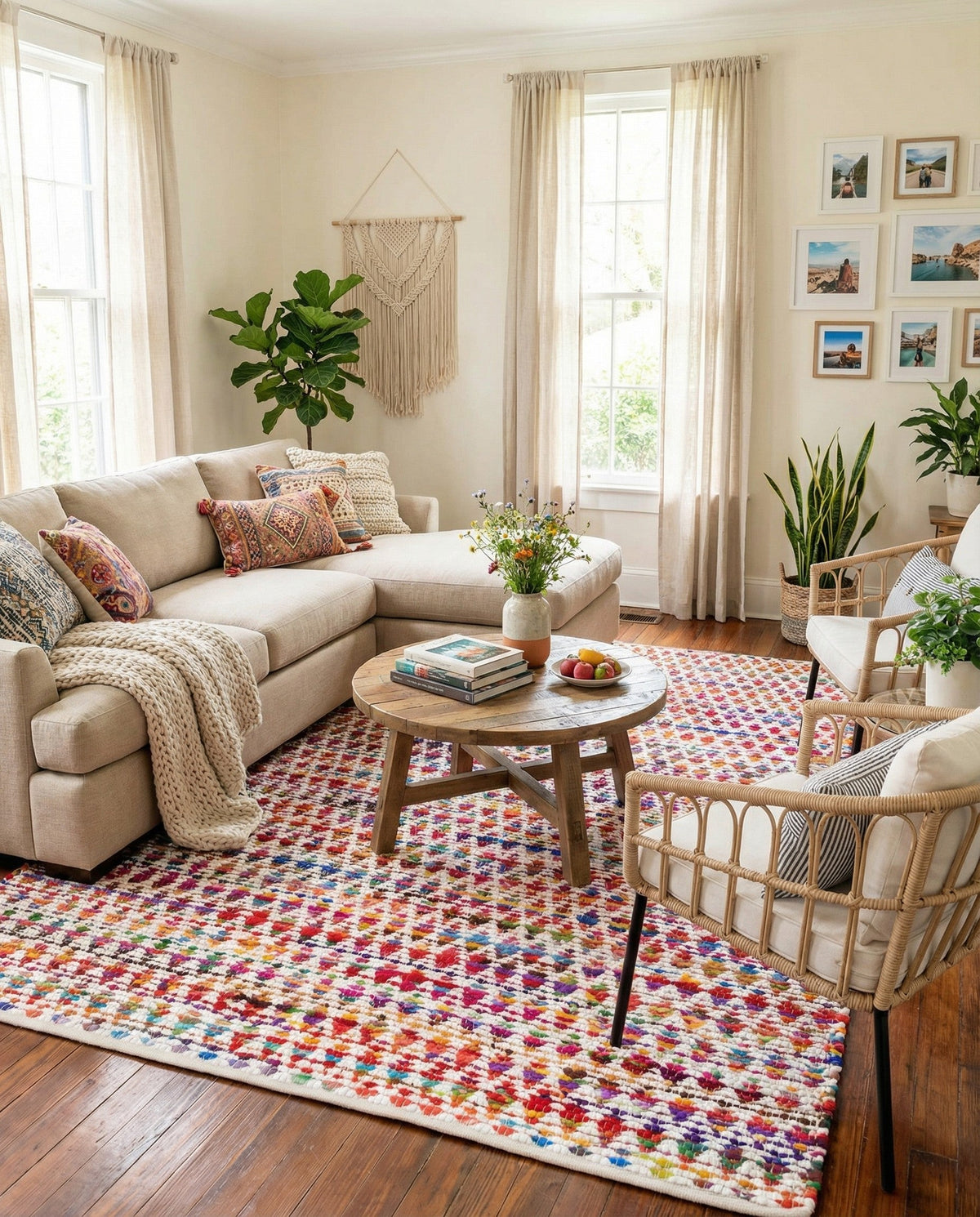 Woven Udaipur Collection Area Rug - Howrah Rectangle Multi  lifestyle 5