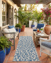 Savannah Escape Collection Area Rug -  Amazon (Blue) Runner Blue  lifestyle 45