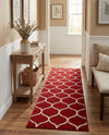 Trellis Mosaic Collection Area Rug -  Pergolatown (Red) Runner Red  lifestyle 45
