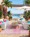Savannah Escape Collection Area Rug - Serengeti Rectangle Pink Gray  lifestyle 64