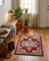 Eden Oasis Collection Area Rug -  Tranquility (Burgundy) Rectangle Burgundy  lifestyle 20