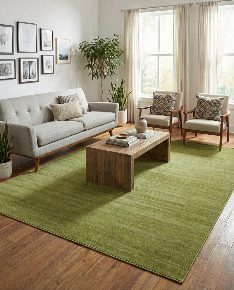 Soho Elegance Collection Area Rug - Chelsea (Green) Rectangle Green  lifestyle 19