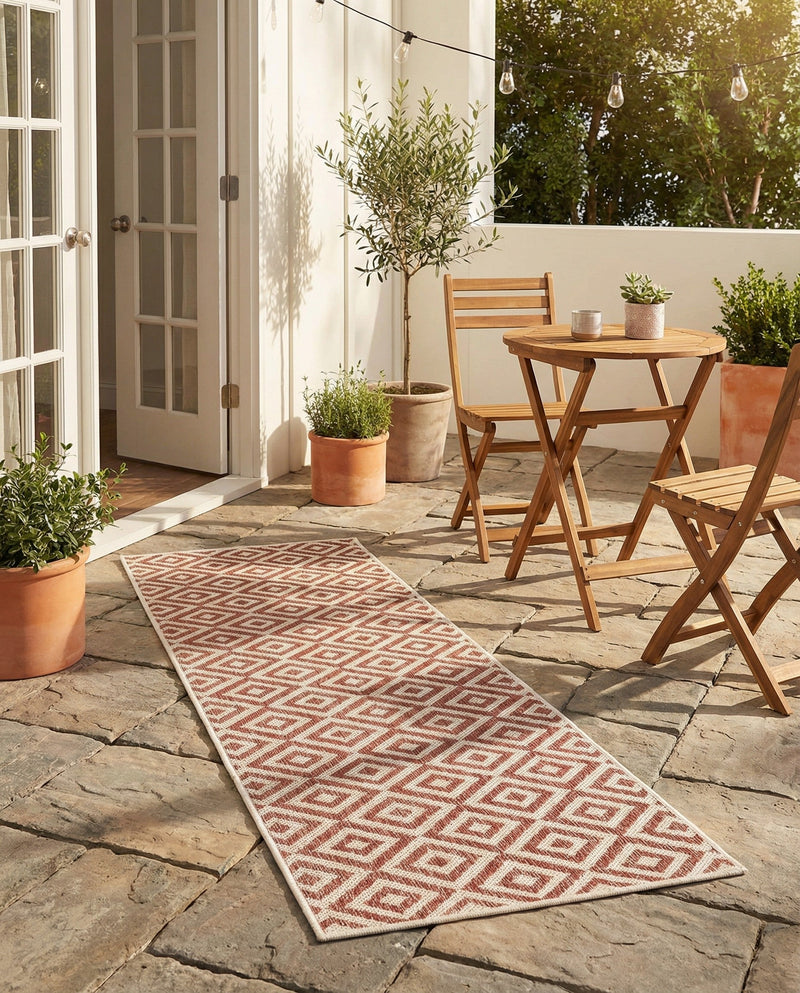 Urban Oasis Rugs Collection Area Rug -  Rooftop (Rust Red) Runner Rust Red  lifestyle 54
