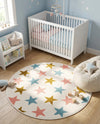 Wonder Tykes Collection Area Rug -  Fantasia Round Multi  lifestyle 54