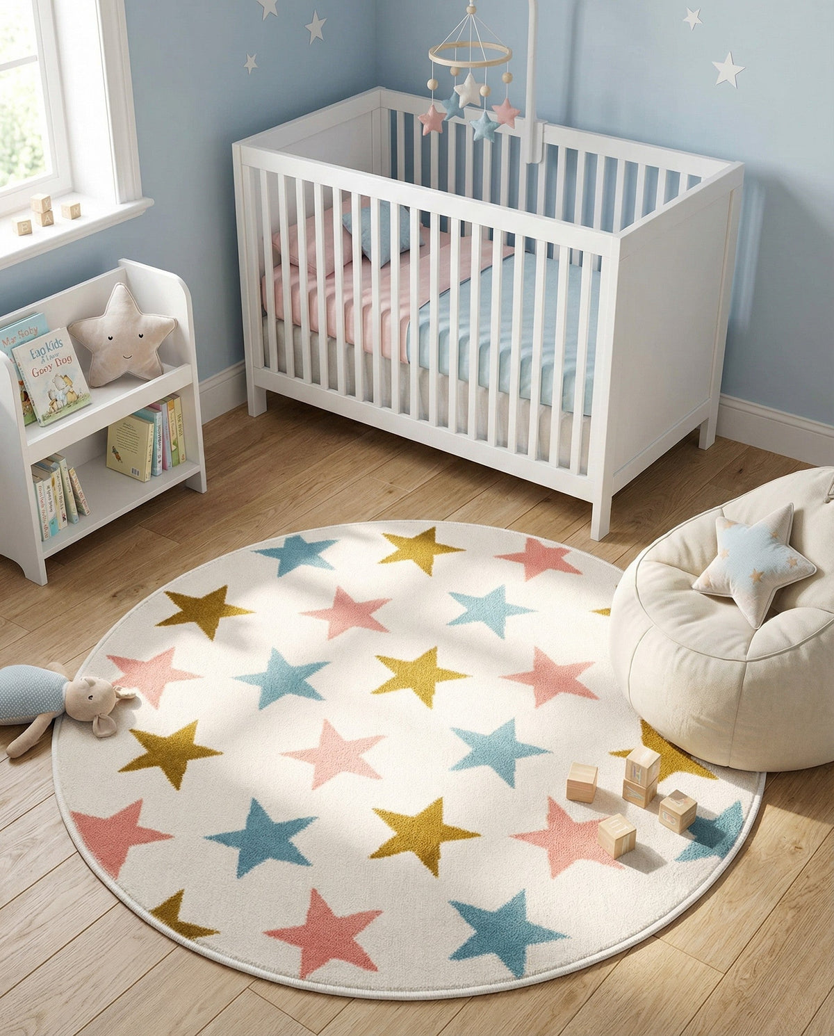 Wonder Tykes Collection Area Rug -  Fantasia Round Multi  lifestyle 54