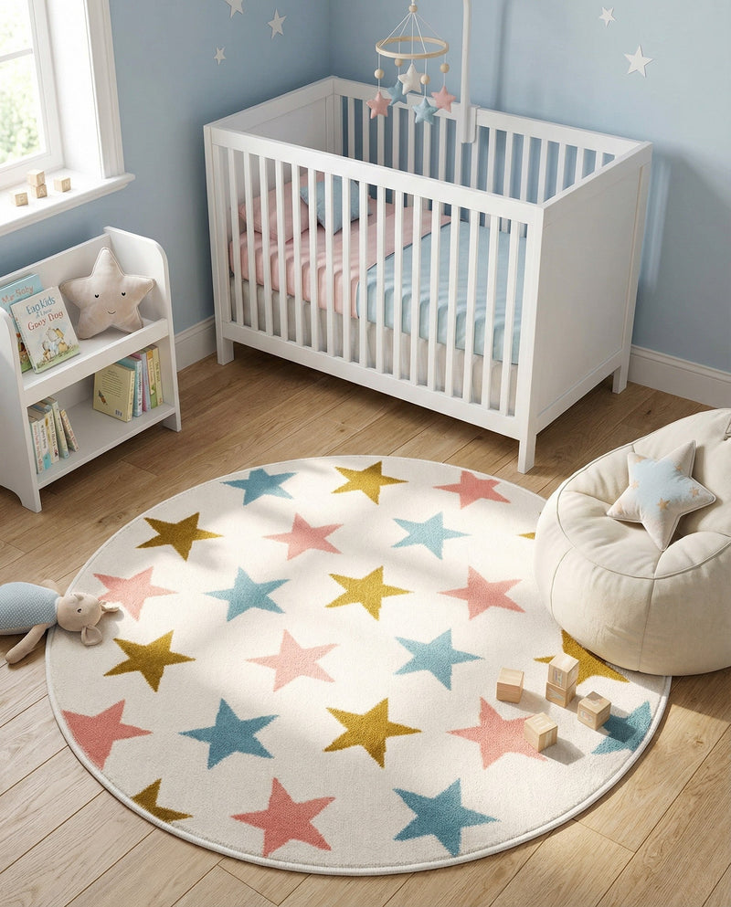Wonder Tykes Collection Area Rug -  Fantasia Round Multi  lifestyle 54