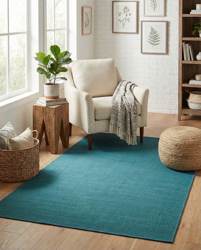 Soho Elegance Collection Area Rug - Chelsea (Turquoise) Rectangle Turquoise  lifestyle 27
