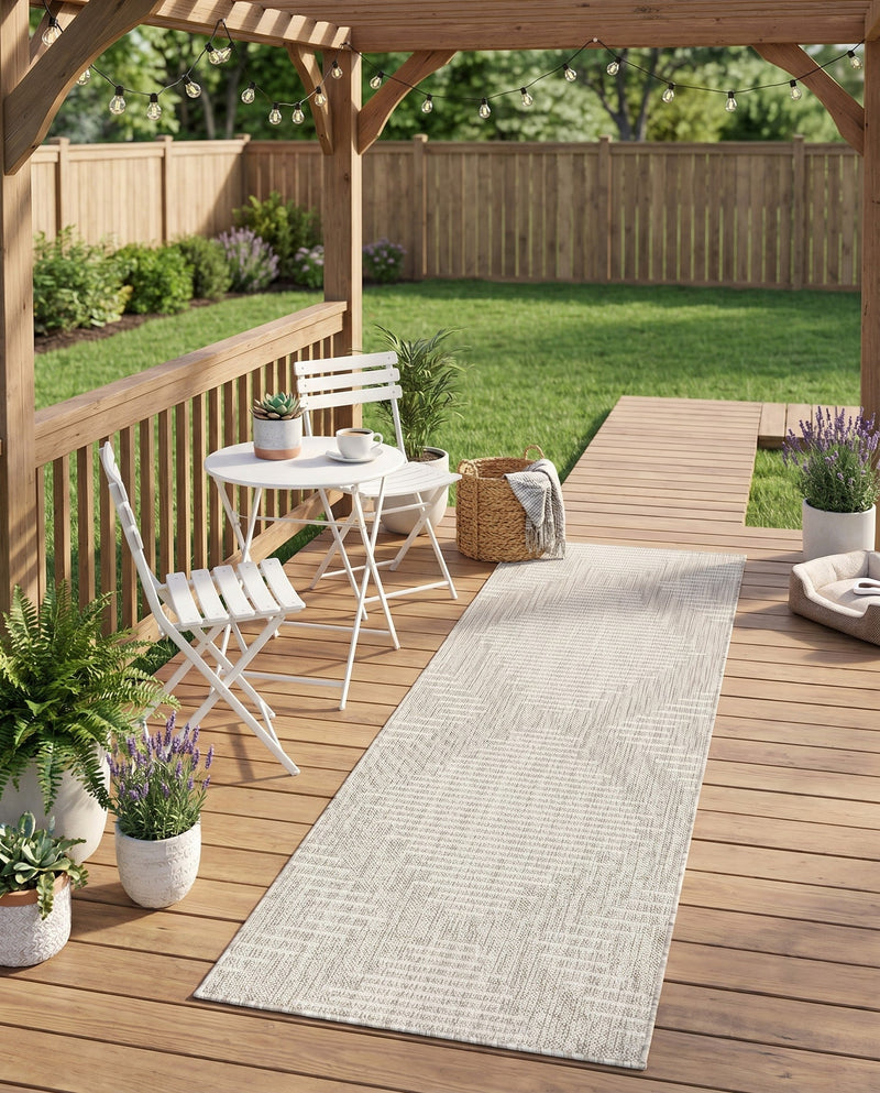 Urban Terrace Collection Area Rug -  Chelsea (Gray) Runner Gray  lifestyle 66