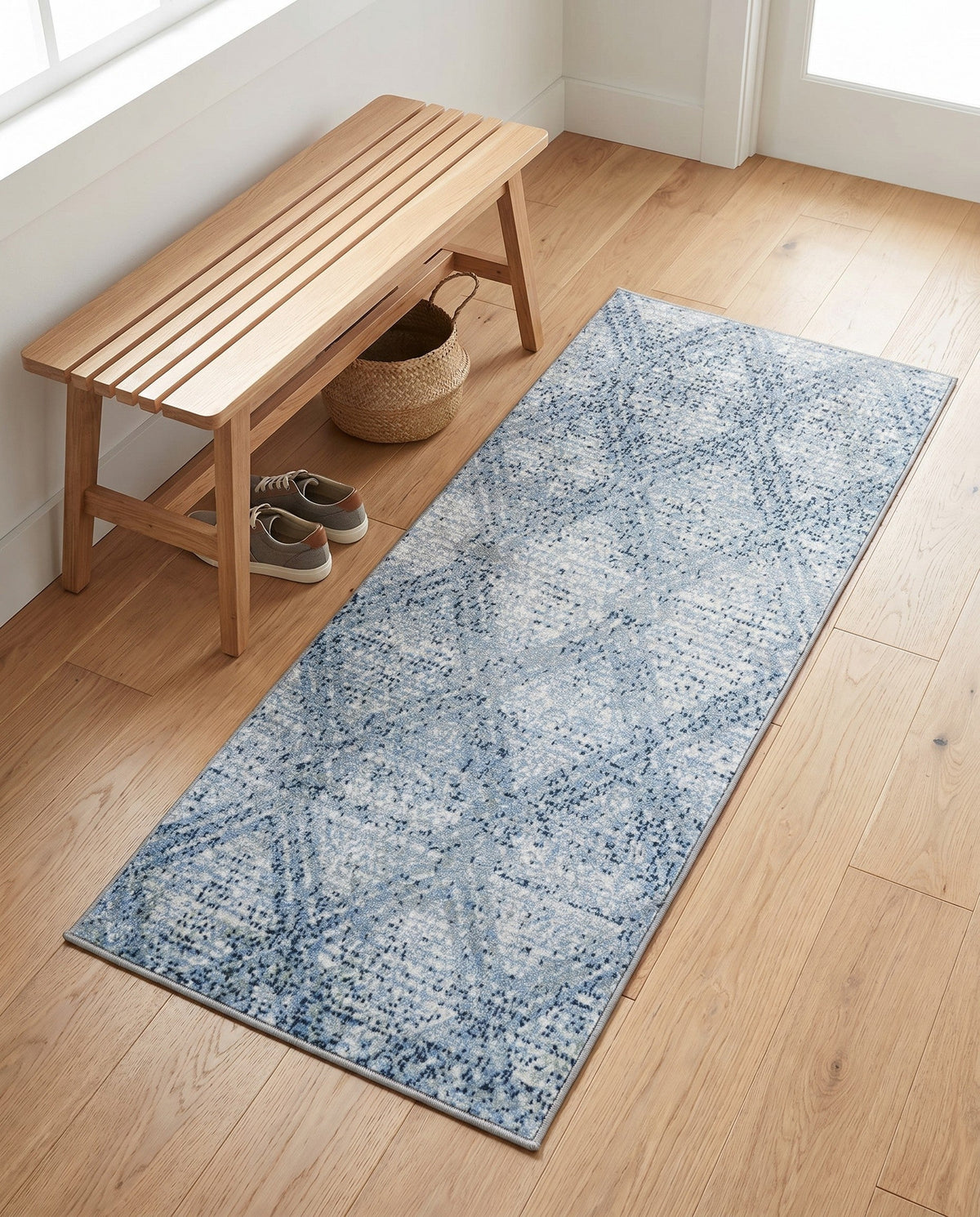 Aegean Elegance Washables Collection Area Rug -  Tinos Runner Blue  lifestyle 162