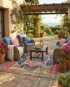 Patio Heritage Collection Area Rug -  Sanctuary Rectangle Multi  lifestyle 23