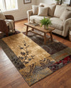Bistro Lounge Collection Area Rug -  Lungo Rectangle Beige  lifestyle 24