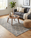 Lattice Gardens Collection Area Rug -  Bloomfield (Light Gray) Rectangle Light Gray  lifestyle 19