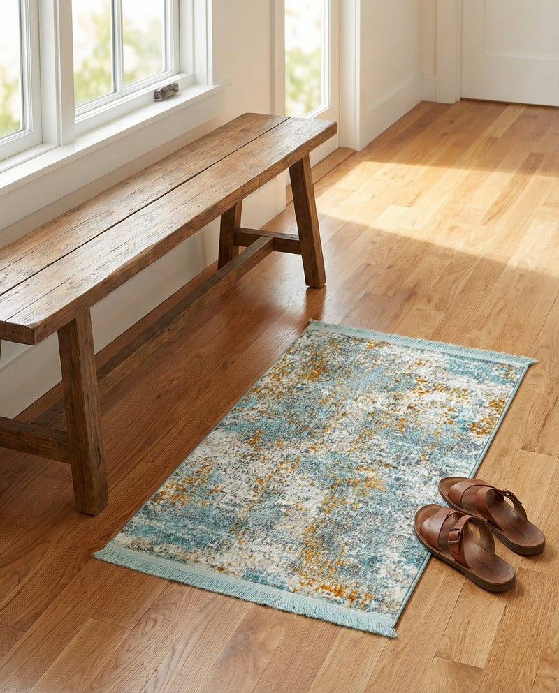 Arcadia Rugs Collection Area Rug -  Nirvana Rectangle Cream Blue  lifestyle 5