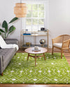 Berber Lattice Shag Collection Area Rug - Atlas (Green) Square Green  lifestyle 71