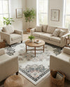 Beverly Grove Collection Area Rug - Melrose (Ivory) Square Ivory  lifestyle 35
