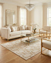 Hollywood Luxe Collection Area Rug -  Beverly (White Gold) Rectangle White Gold  lifestyle 7