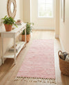Thar Cotton Collection Area Rug - Jaisalmer (Rose) Runner Rose  lifestyle 52