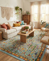 Caribbean Cove Collection Area Rug -  Tobago Rectangle Aqua  lifestyle 10