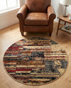 Neptune Elegance Collection Area Rug - Triton Round Multi  lifestyle 74