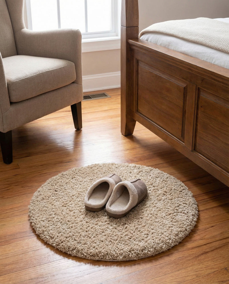 Alpine Plush Collection Area Rug -  Cortina (Linen) Round Linen  lifestyle 47