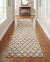 Lattice Gardens Collection Area Rug -  Bloomfield (Beige and Light Brown) Runner Beige and Light Brown  lifestyle 50