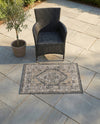 Patio Heritage Collection Area Rug -  Augusta (Charcoal) Rectangle Charcoal  lifestyle 6