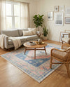 Savannah Series Collection Area Rug -  Augusta (French Blue) Rectangle French Blue  lifestyle 14