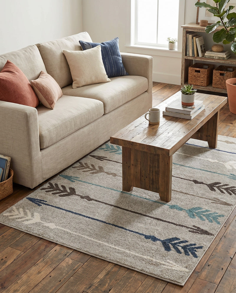 Autumn Meadow Collection Area Rug -  Junipervale Rectangle Light Gray  lifestyle 10