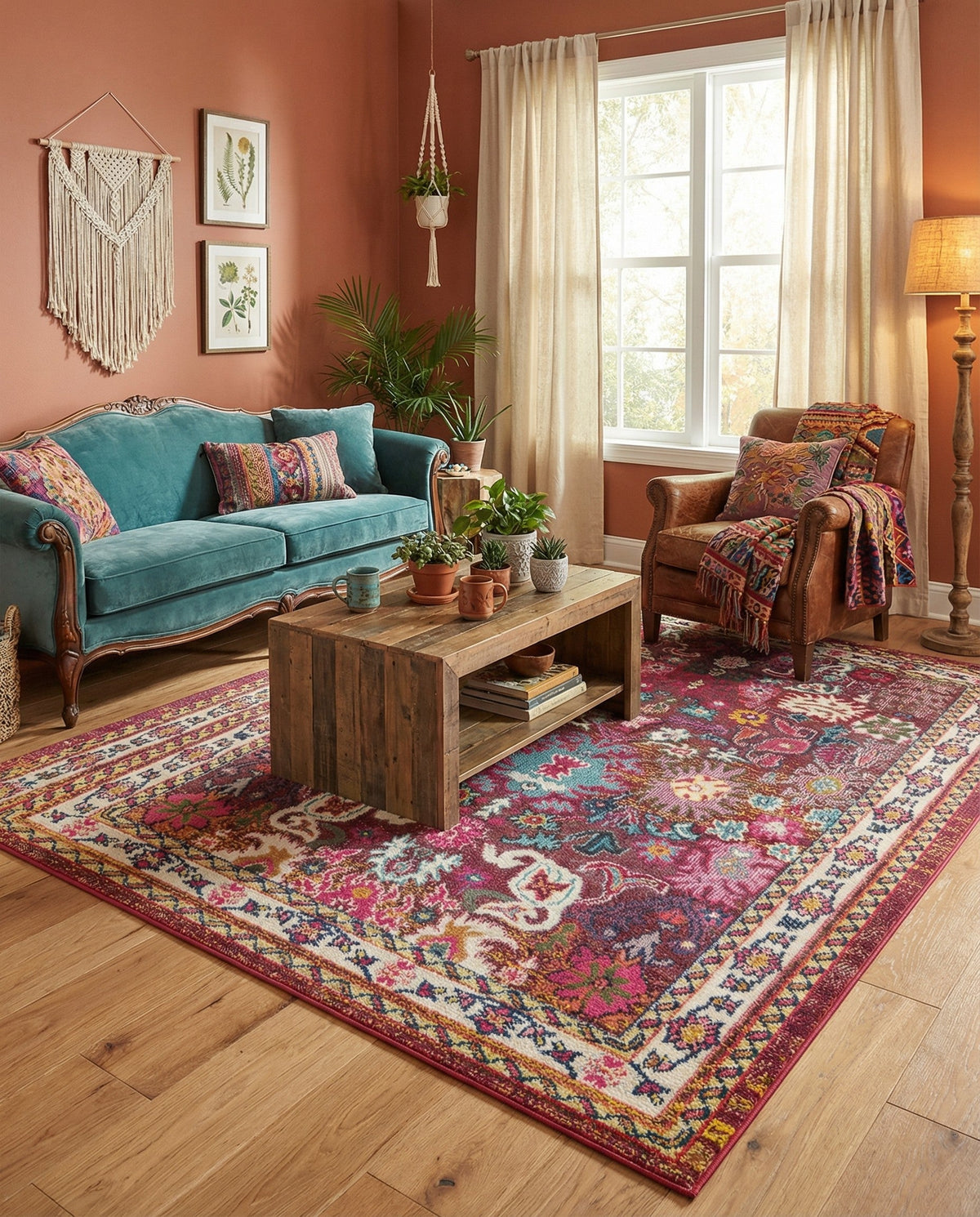 Chateau Elegance Collection Area Rug - Versailles Rectangle Multi  lifestyle 12