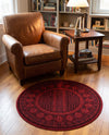 Samarkand Elegance Collection Area Rug -  Ark Round Red  lifestyle 76