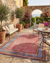Patio Heritage Collection Area Rug -  Serenity Rectangle Vintage Salmon Coral  lifestyle 30