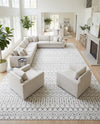 Marrakech Lattice Collection Area Rug - Medina (Ivory) Rectangle Ivory  lifestyle 5