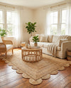Serenity Braided Jute Collection Area Rug - Seaside Rectangle Natural  lifestyle 22